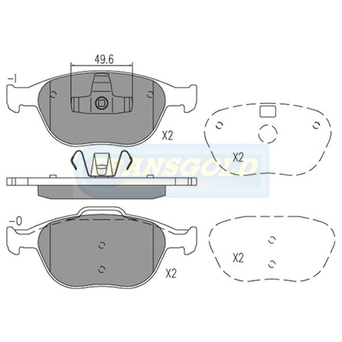 Front Brake Disc Pads TG1666N DB1666