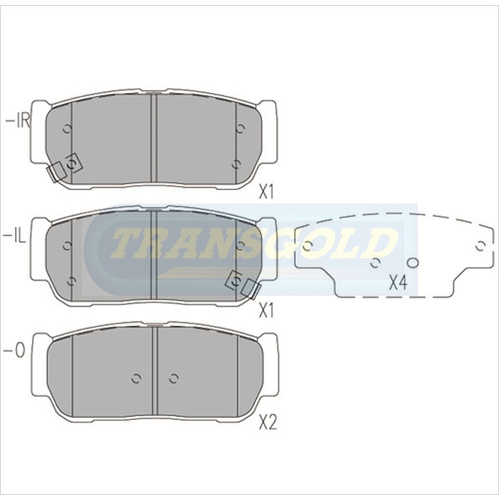 Rear Brake Disc Pads TG1673N DB1673
