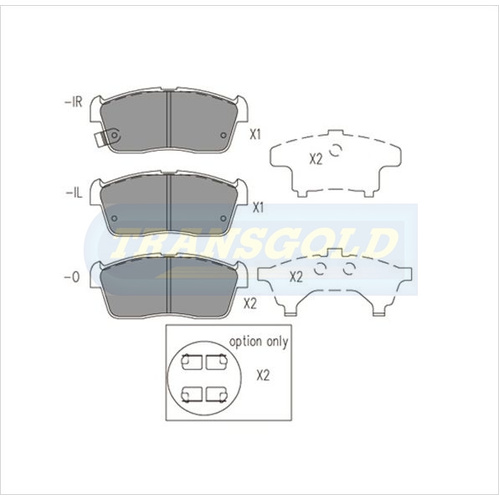 Front Brake Disc Pads TG1674N DB1674
