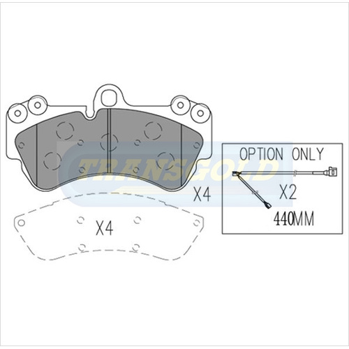 Front Brake Disc Pads TG1676N DB1676