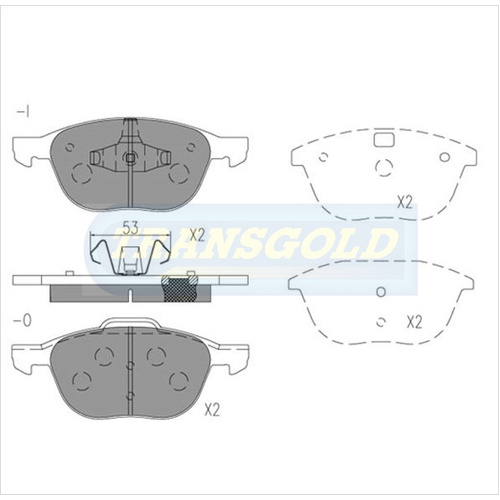 Front Brake Disc Pads TG1679N DB1679