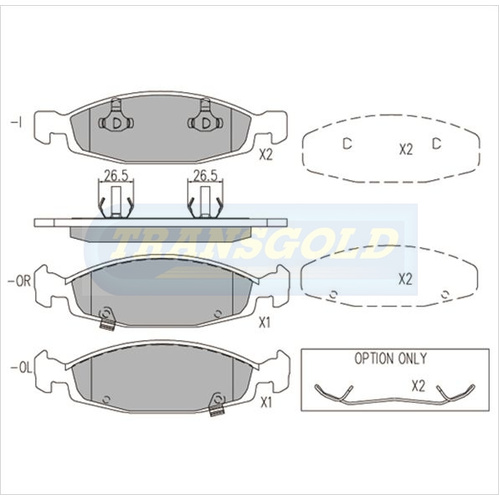 Front Brake Disc Pads TG1715N DB1715