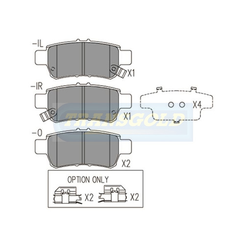 Rear Brake Disc Pads TG1721N DB1721