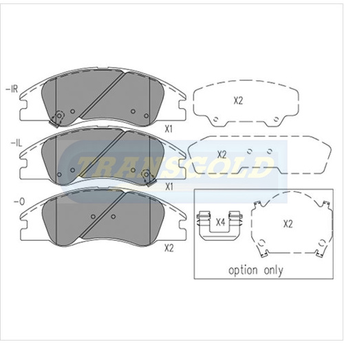 Front Brake Disc Pads TG1727N DB1727