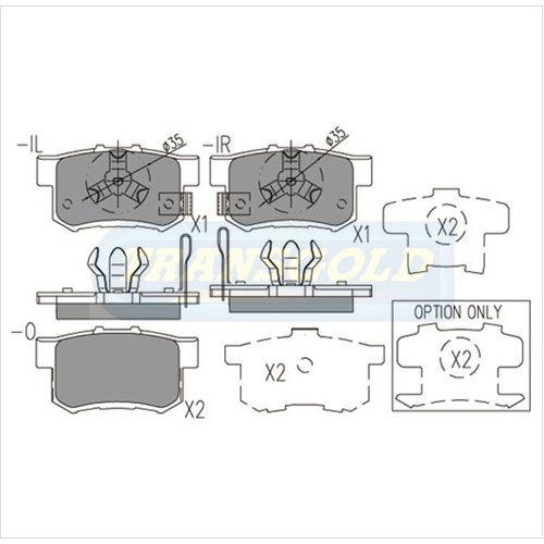 Rear Brake Disc Pads TG1728N DB1728