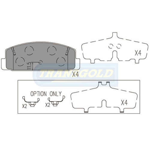 Rear Brake Disc Pads TG1760N DB1760