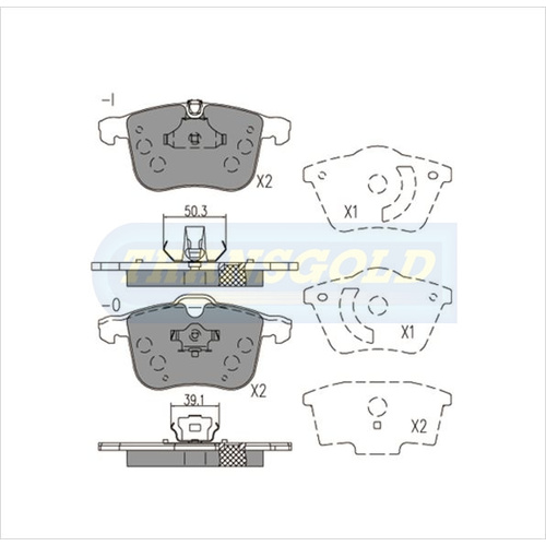 Front Brake Disc Pads TG1762N DB1762