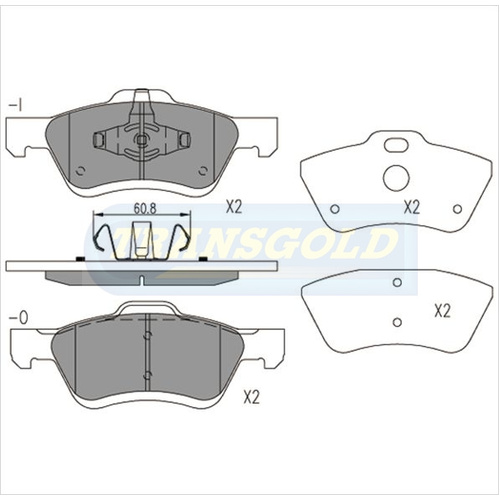 Front Brake Disc Pads TG1821N DB1821