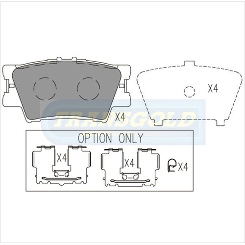 Rear Brake Disc Pads TG1832N DB1832