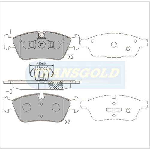 Front Brake Disc Pads TG1833N DB1833