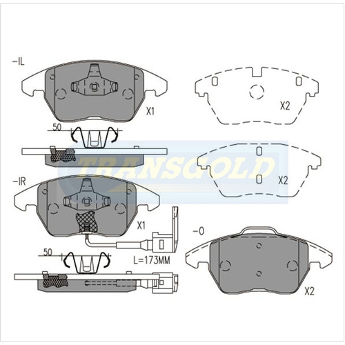 Front Brake Disc Pads TG1849N DB1849