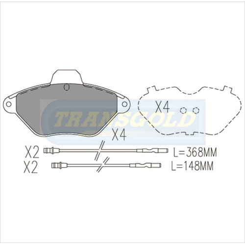 Front Brake Disc Pads TG1922N DB1922
