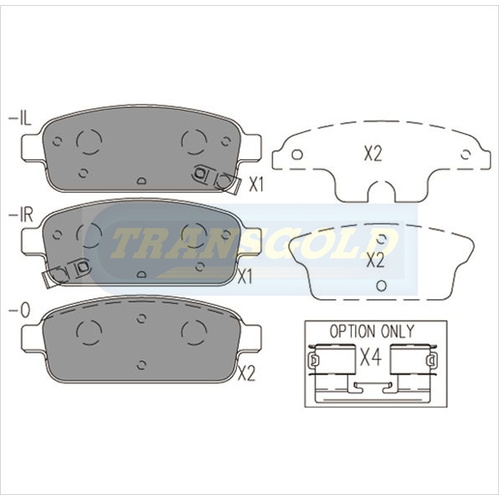 Transgold Rear Brake Disc Pads TG1990N DB1990 suits HOLDEN CRUZE 9/09 ON