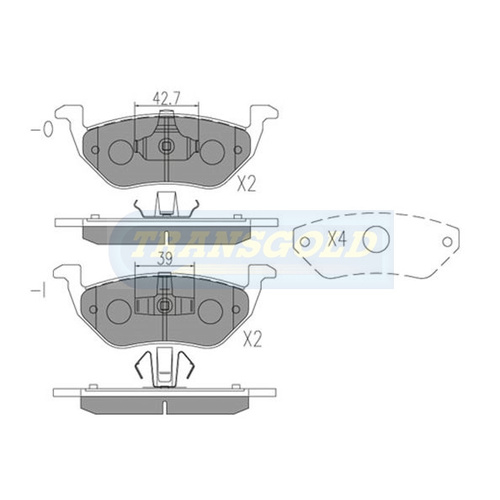 Rear Brake Disc Pads TG1996N DB1996