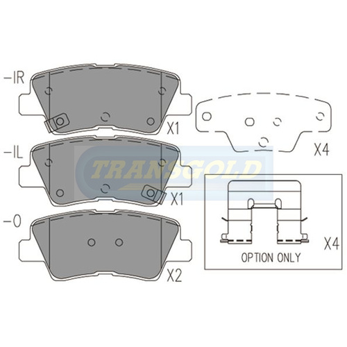 Transgold Rear Brake Pads DB2076 TG2076N