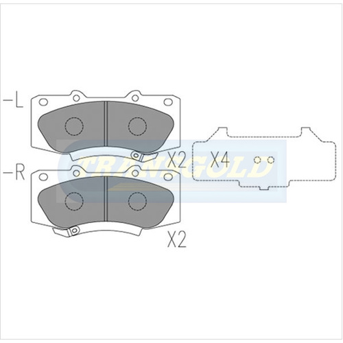 Transgold Front Brake Disc Pads TG2221N DB2221