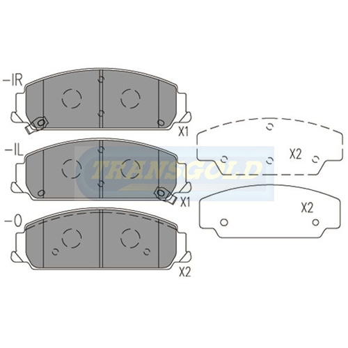 Transgold Front Brake Disc Pads TG2266N DB2266