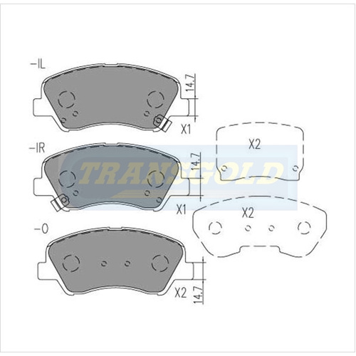 Front Brake Disc Pads TG2272N DB2272