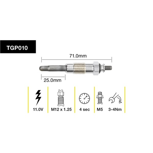 Tridon Glow Plug (1) TGP010