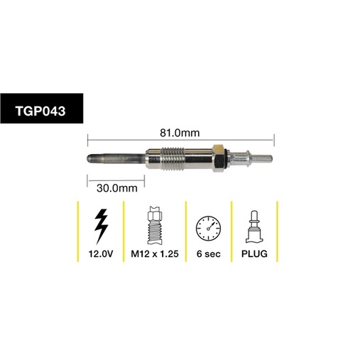 Tridon Glow Plug (1) TGP043