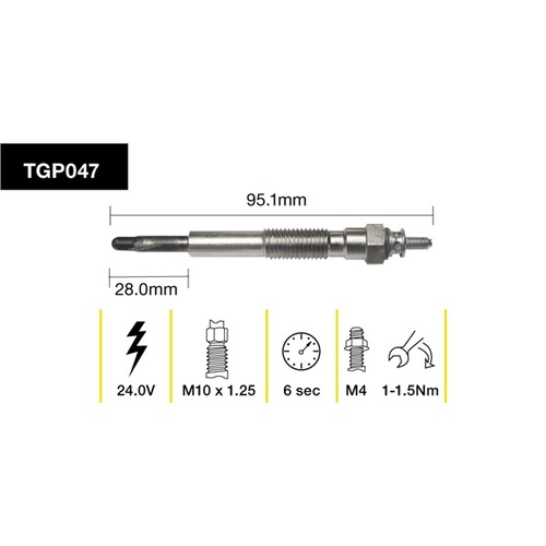 Tridon Glow Plug (1) TGP047