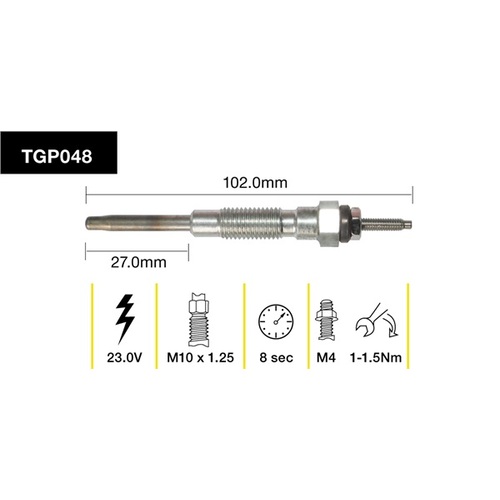 Tridon Glow Plug (1) TGP048
