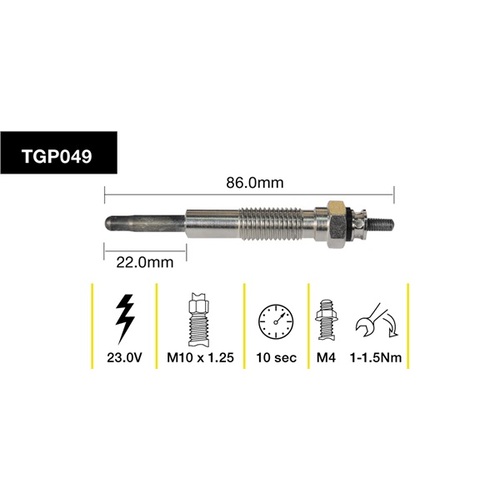 Tridon Glow Plug (1) TGP049