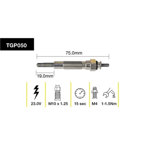 Tridon Glow Plug (1) TGP050