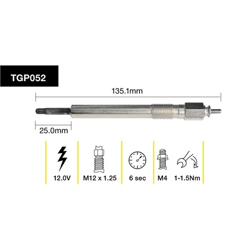 Tridon Glow Plug (1) TGP052