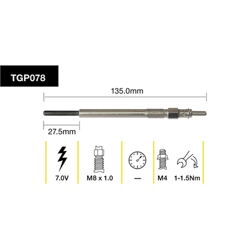 Tridon Glow Plug TGP078