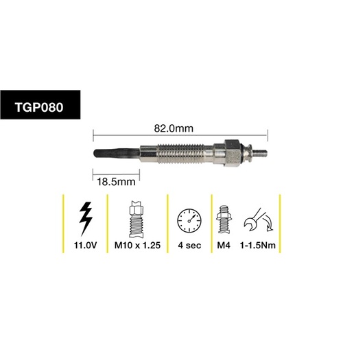 Tridon Glow Plug (1) TGP080