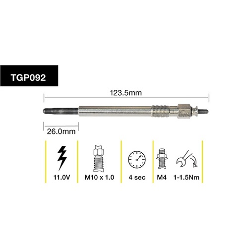 Tridon Glow Plug (1) TGP092