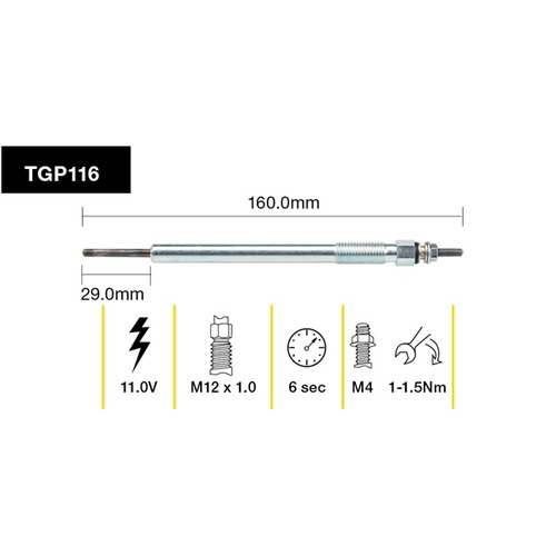 Tridon Glow Plug (1) TGP116