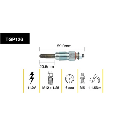 Tridon Glow Plug (1) TGP126