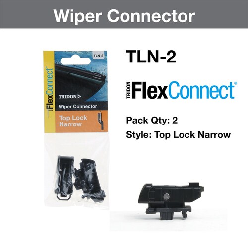 Tridon Wiper Blade Adapter - Connector Top Lock Narrow (Pair) 2PC TLN-2