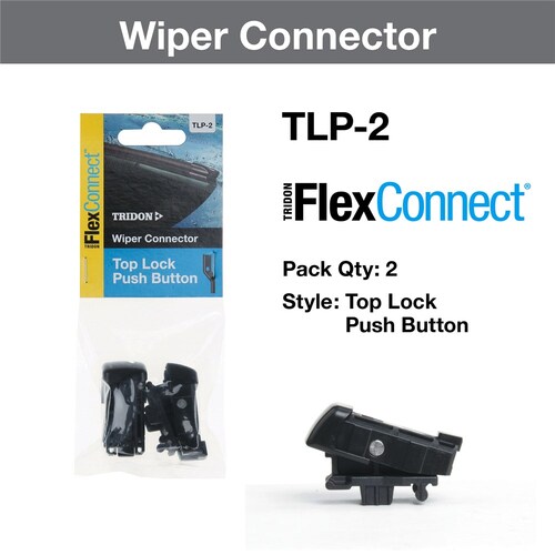 Tridon Wiper Blade Adapter Connector With Top Lock Push Button (Pair) - 2Pc TLP-2