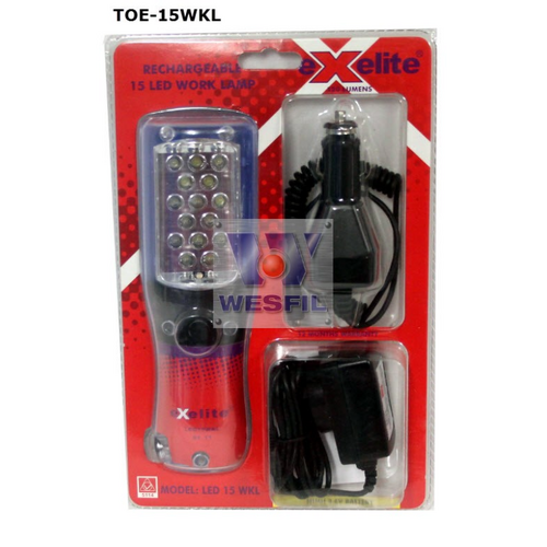 Exelite Rechargeable Led Worklight - 15 Led, TOE-15WKL