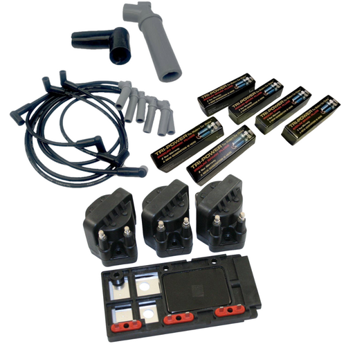 Tri-Power & Goss Ignition Leads, Spark Plugs, Coils, And Module Bundle TPL0002-TPX018CM