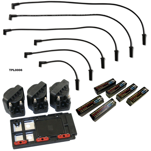 Tri-Power & Goss Ignition Leads, Spark Plugs, Coils, And Module Bundle TPL0006-TPX018CM