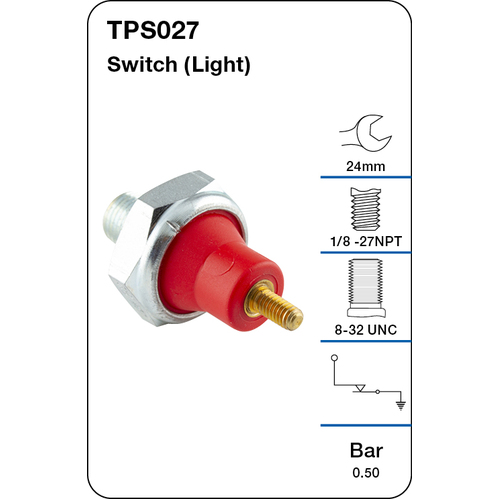 Tridon Oil Pressure Switch (light) TPS027