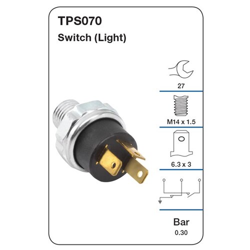 Tridon Oil Pressure Switch (light) TPS070