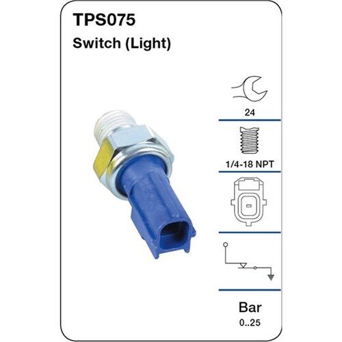Tridon Oil Pressure Switch (Light) TPS075