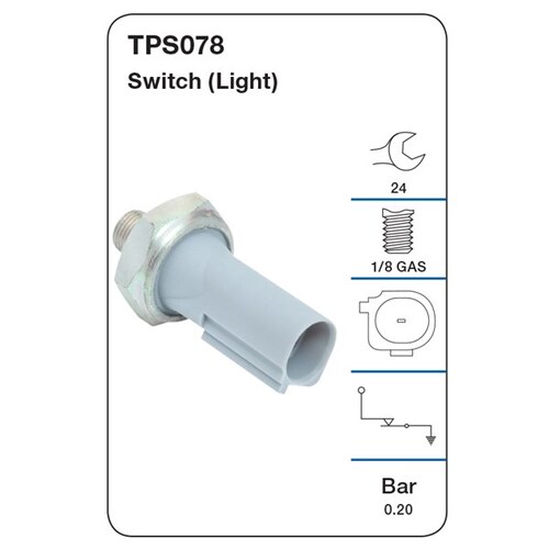 Tridon Oil Pressure Switch (light) TPS078