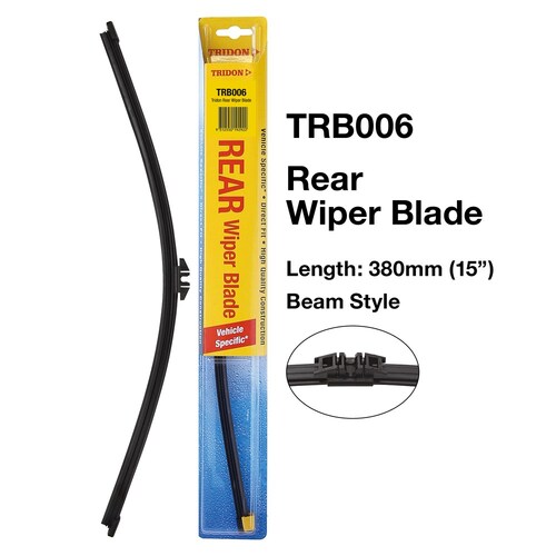 Tridon Rear Wiper Blade 15In 380mm (15") TRB006