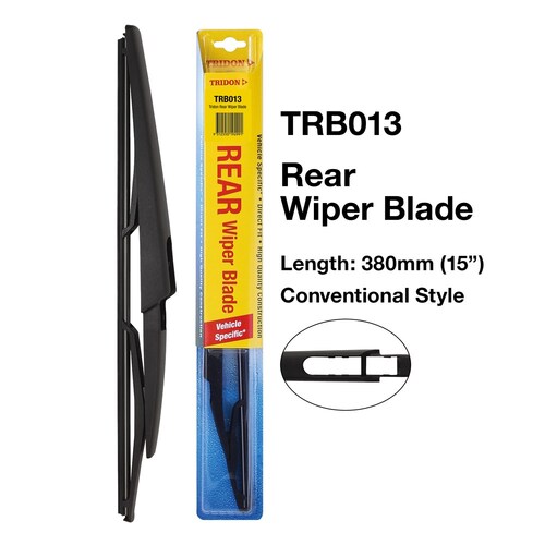 Tridon Rear Wiper Blade 15In 380mm (15") TRB013
