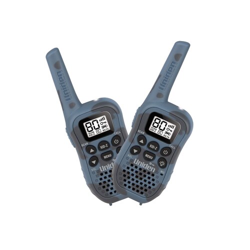 Uniden Uh45Cb-2 Blue Camouflage 80 Channel Uhf Hand Held Radios Twin Pack UH45CB-2