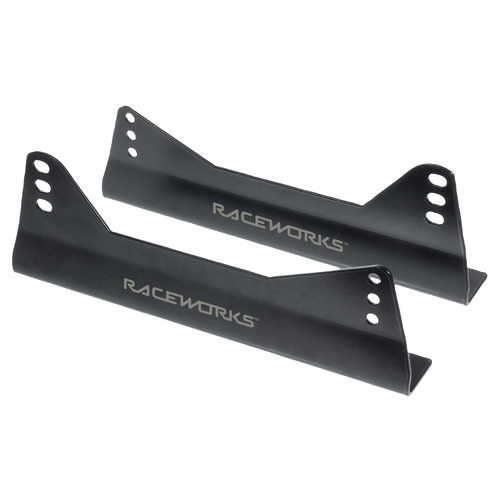 MVP 125mm Black Carbon Steel Seat Mounts Pair Fia Approved VPR-051