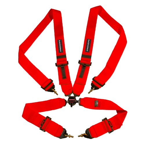 MVP Red 4point Cam Lock Harness, Fia Approved, 3in Belts, Bmh & She VPR-120RD