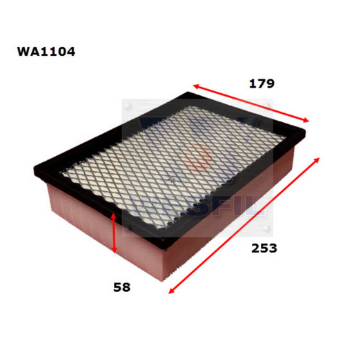 Wesfil Cooper Air Filter Wa1104 A1316