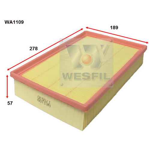 Wesfil Cooper Air Filter Wa1109 A1595